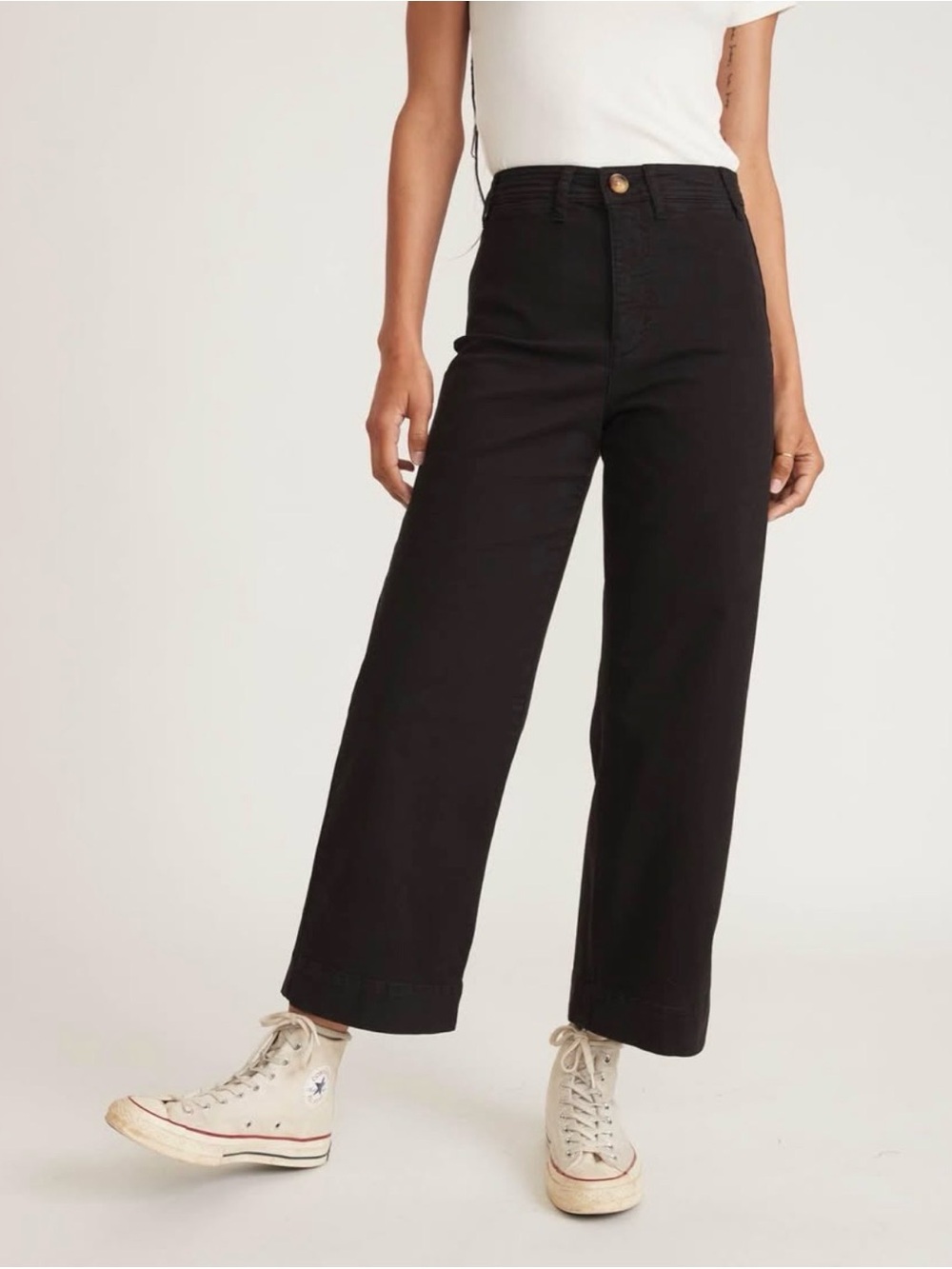 Size 0 Marine Layer Black High-Rise Wide Leg Pants